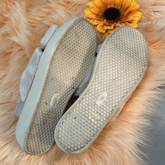 Anne Klein Faux Fur Slingback Platform Sandals Cream Sz 9 45% OFF - Picture 8 of 9